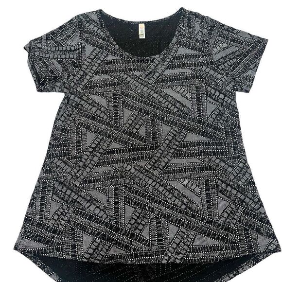 LuLaRoe Tops - Vintage LuLaRoe Black Metallic Sparkle Art Deco Elegant Classic Tee XL